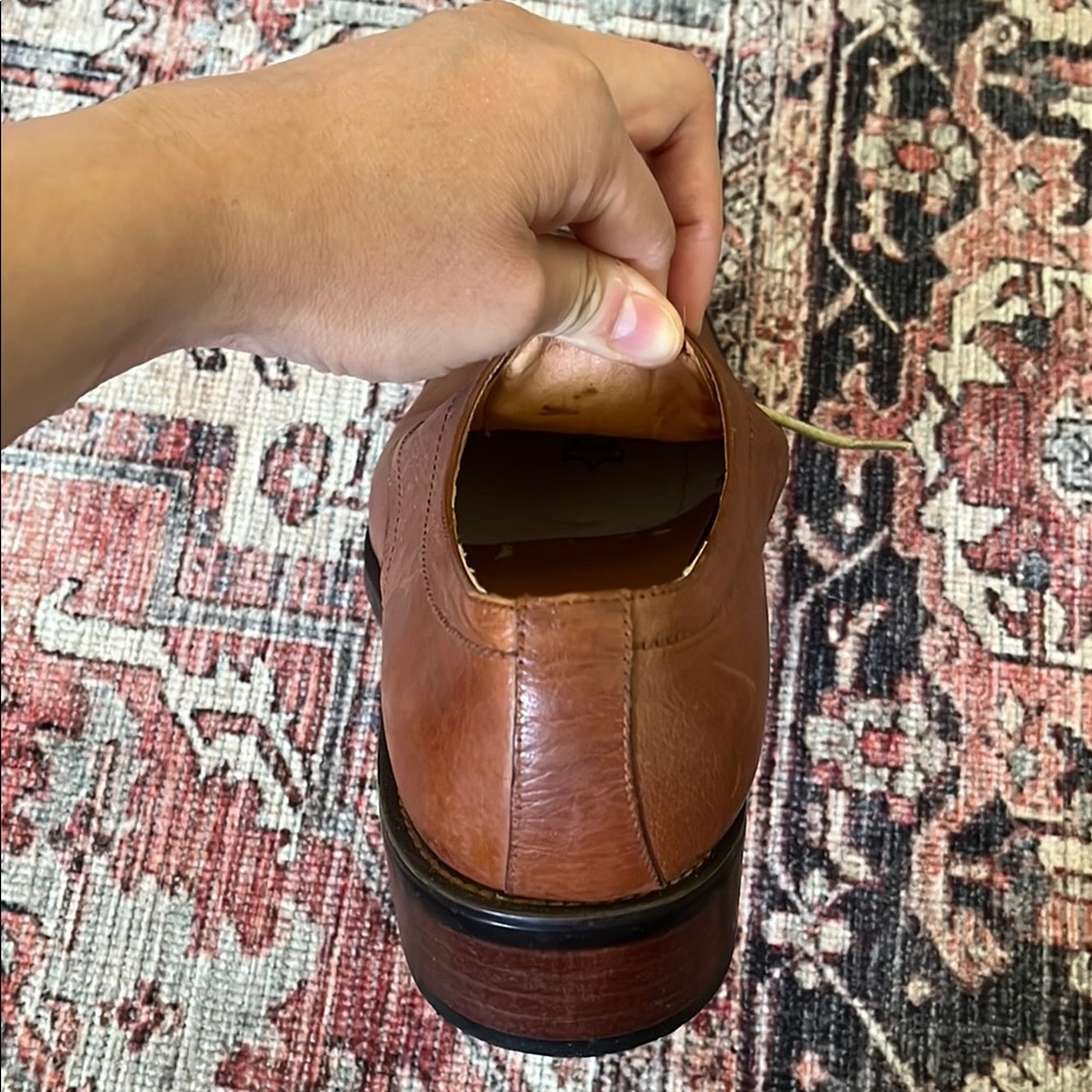 LD. Boss Tan Brown Oxford Men Shoes - Picture 14 of 17